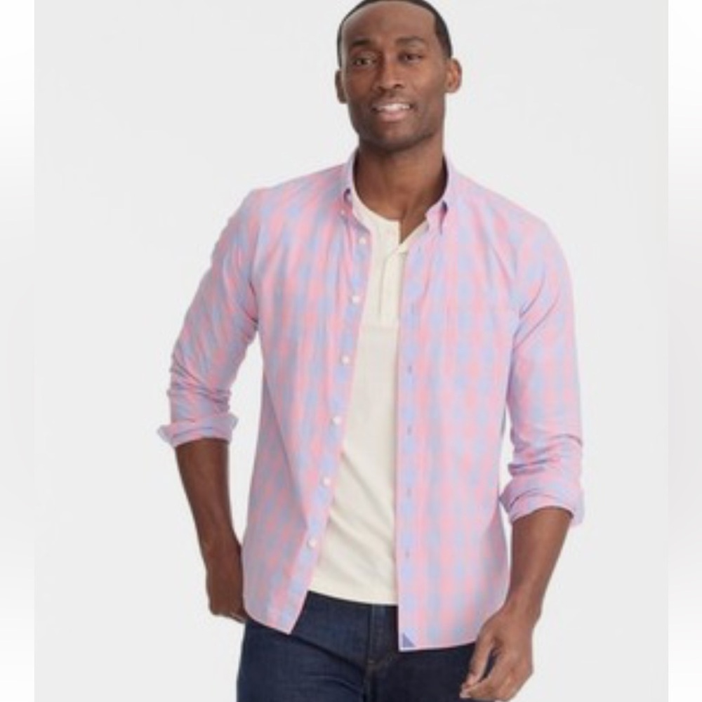 UNTUCKit Vintage Wash Bookman Checkered Classic Fit Button Down Shirt